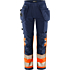 Spodnie damskie ze stretchem High Vis Green Craftsman klasa 1 2663 GSTP