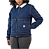 Robust flex® afslappet pasform denim sherpa-foret jakke