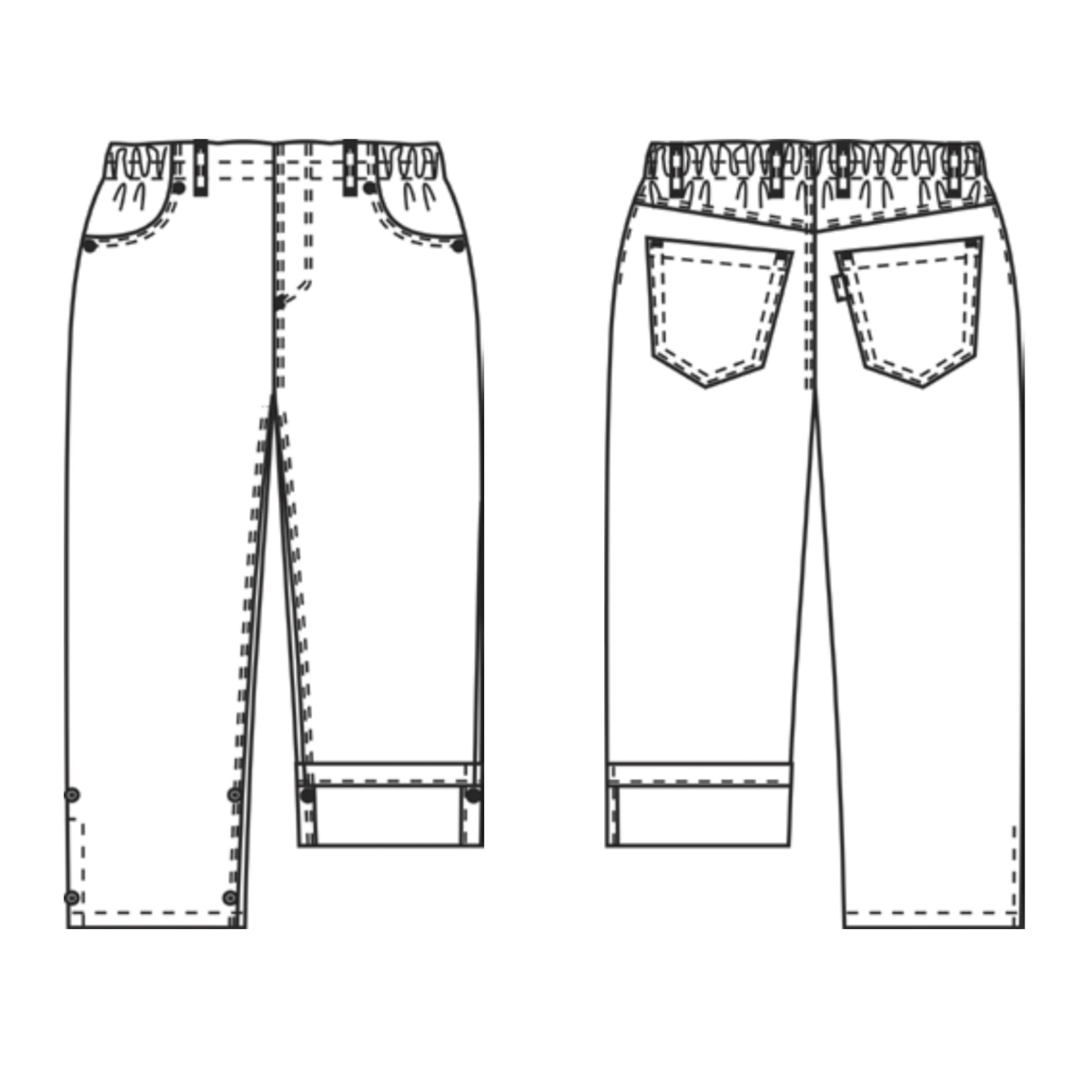 Spodnie Capri unisex, PULL-ON, Harmony