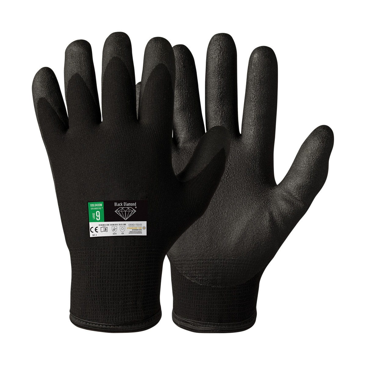 Rękawice montażowe zimowe Black Diamond, z atestem Oeko-Tex® 100, 12 par