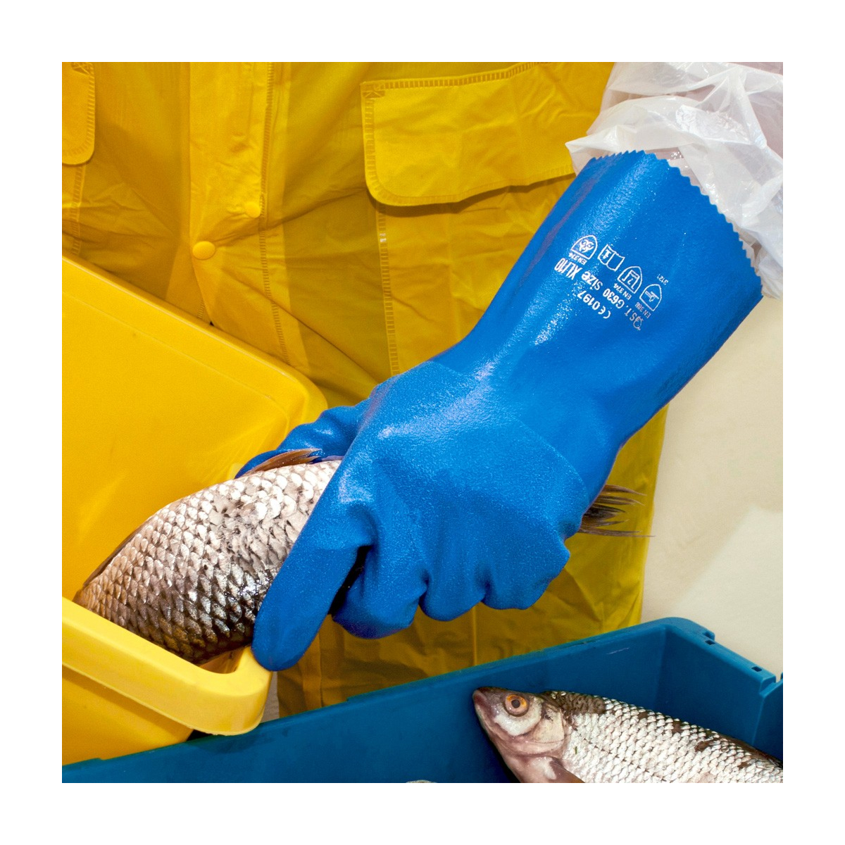 Rękawice nitrylowe odporne na chemikalia Chemstar® Interlock, 5 par