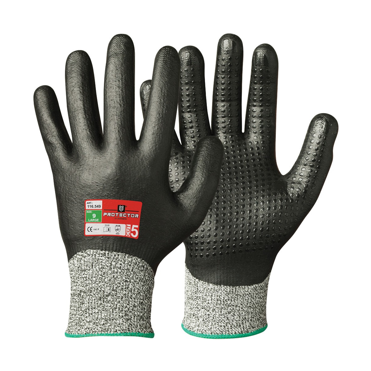 Rękawice ochronne odporne na przecięcia, ochrona z atestem Oeko-Tex® 100, 12 par