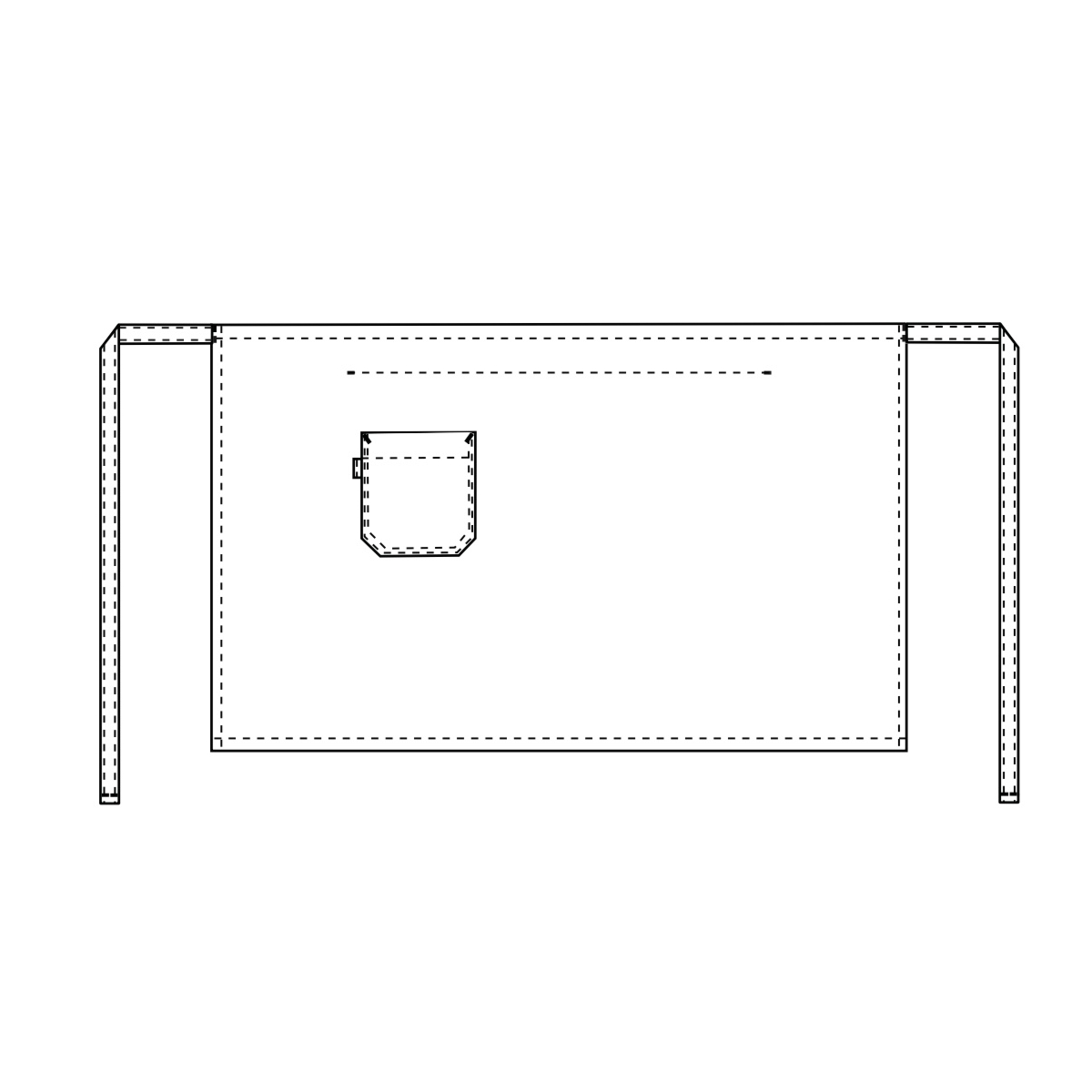 Fartuch z kieszenią na prawym udzie, Pick-Up