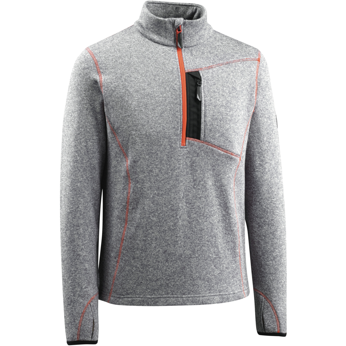 Sweter dzianinowy z zamkiem błyskawicznym do połowy