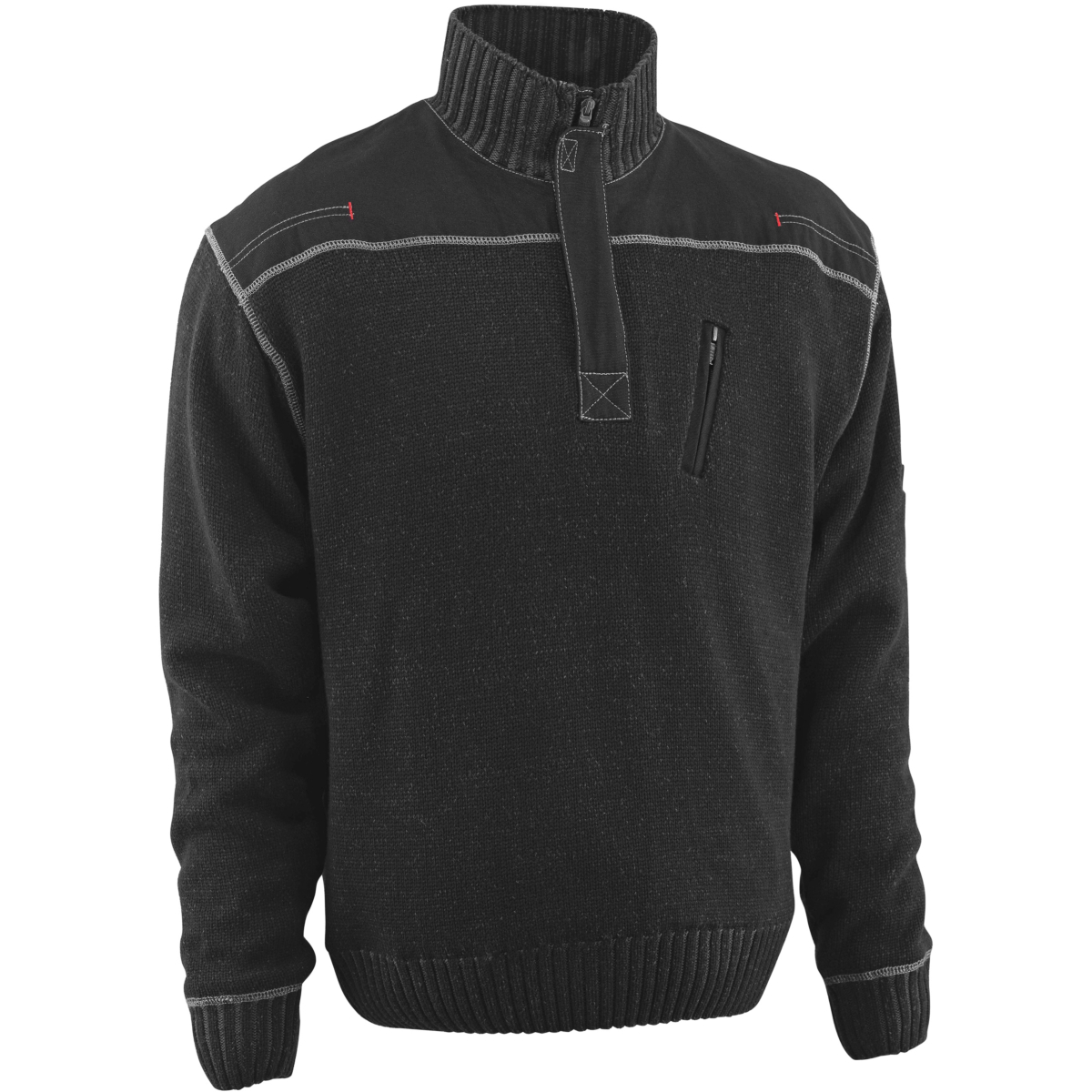 Sweter dzianinowy z zamkiem błyskawicznym do połowy