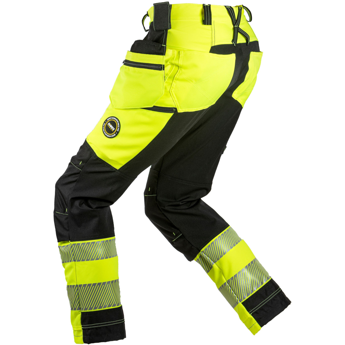 Spodnie superstretch z kieszeniami wiszącymi 6085Y