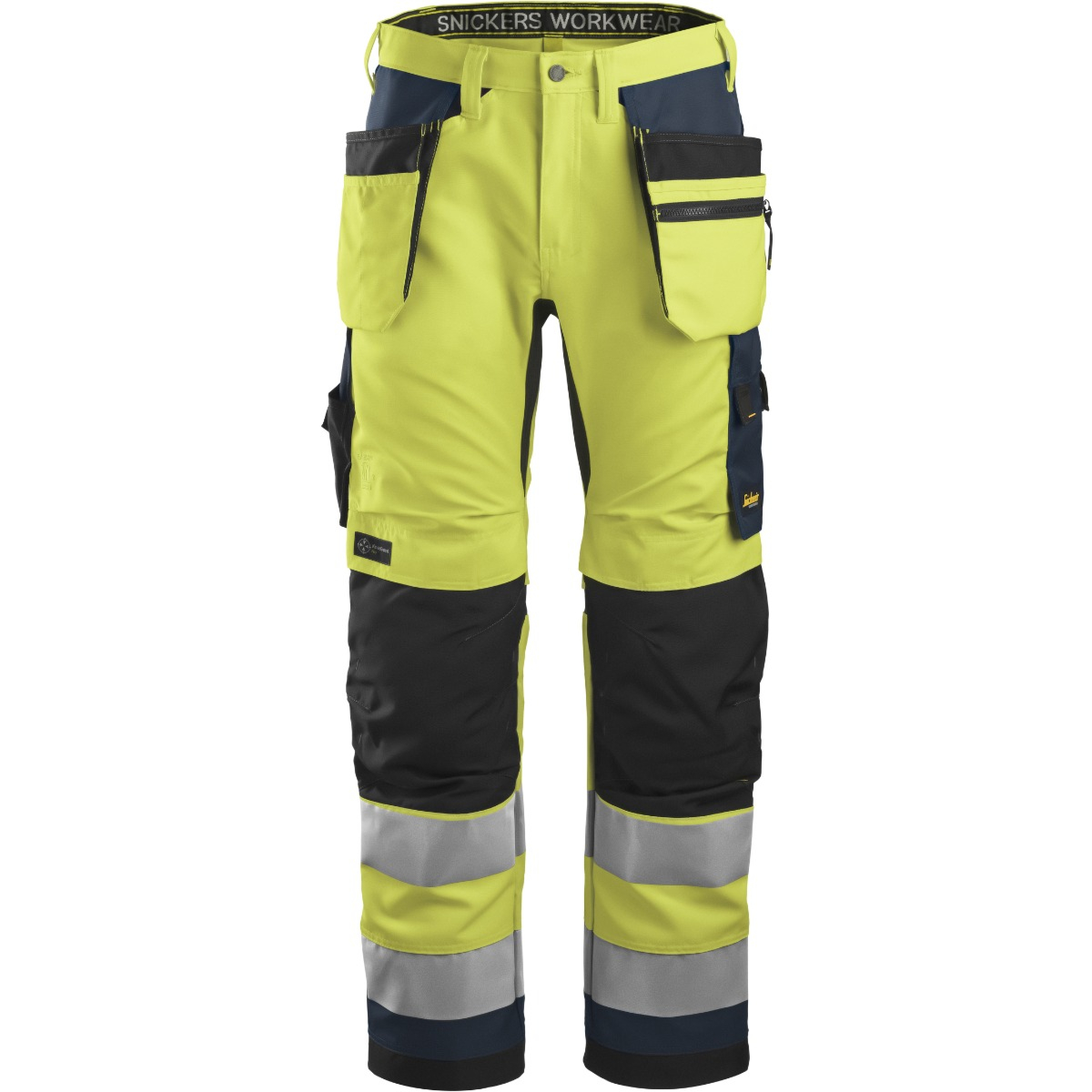 Spodnie robocze High-Vis + kieszenie kaburowe Klasa 2