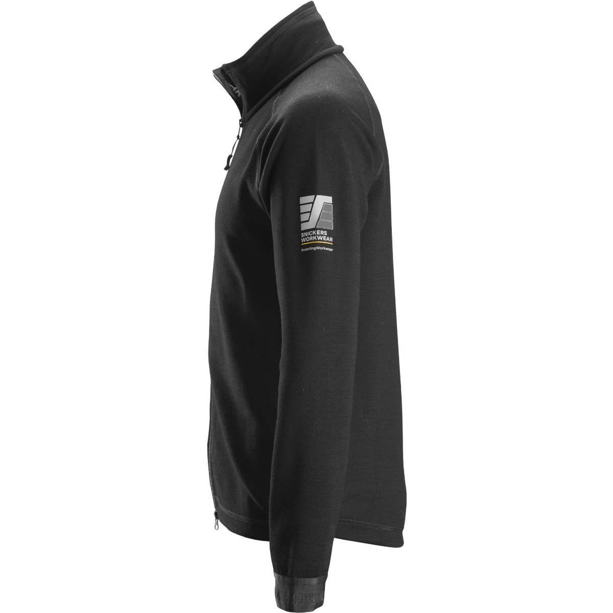 Kurtka z wełny z zamkiem błyskawicznym na całej długości