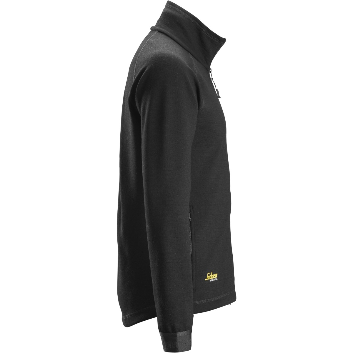 Kurtka z wełny z zamkiem błyskawicznym na całej długości