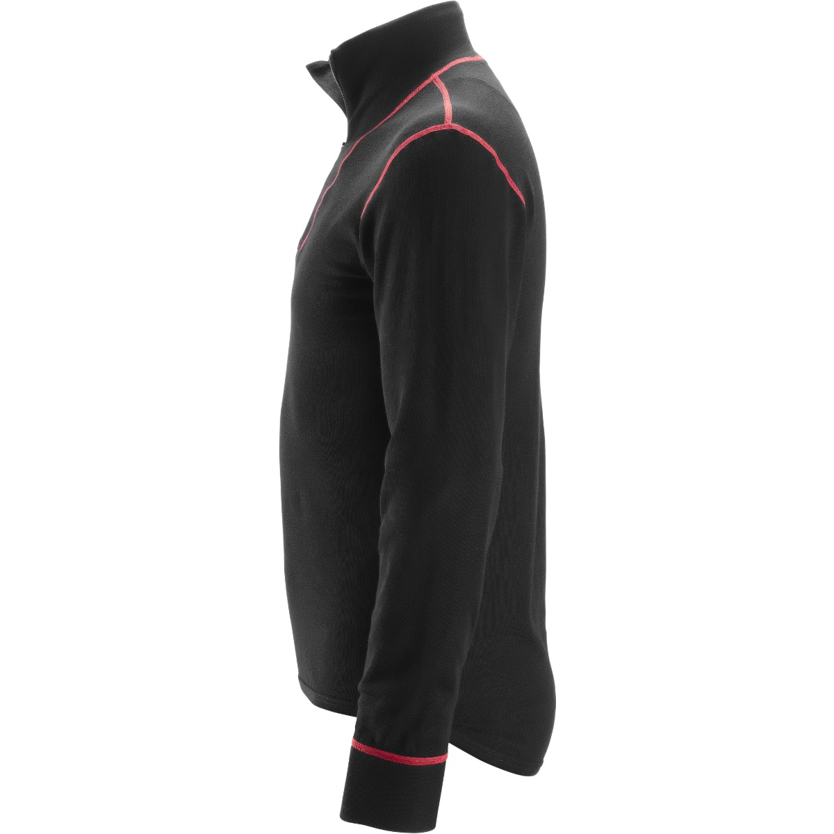 Koszula z wełny z długim rękawem i zamkiem błyskawicznym