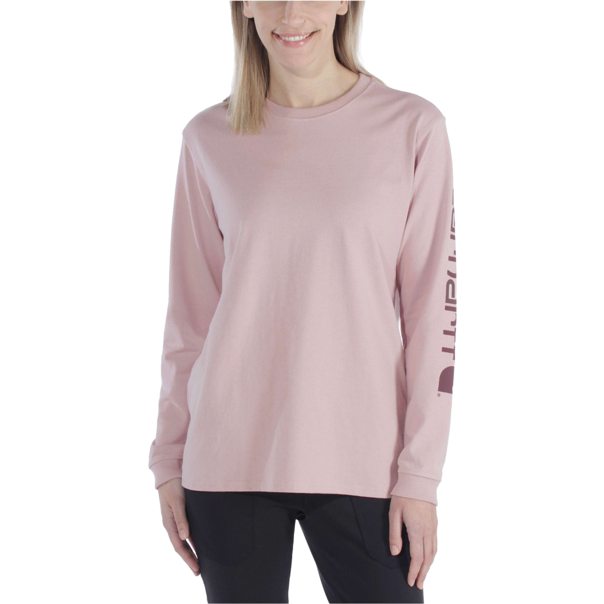 Luźny, ciężki, długi rękaw z nadrukiem logo na rękawie