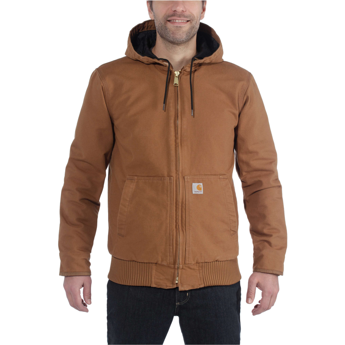 Luźny, prany, ocieplany aktywny jac