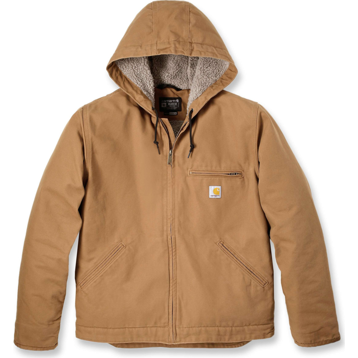 Kurtka z podszewką Sherpa o luźnym kroju Washed Duck