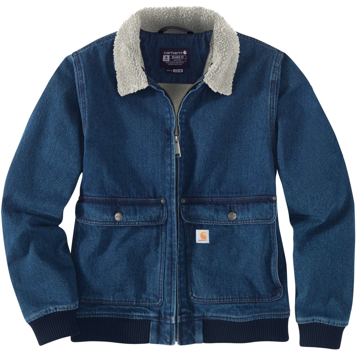 Kurtka z denimu Rugged Flex® relaxed fit z podszewką z materiału Sherpa