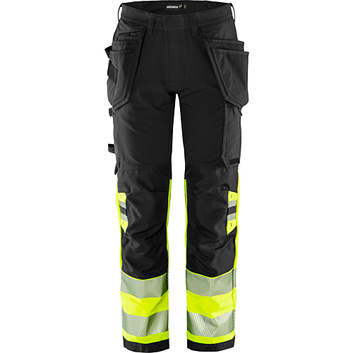 Spodnie robocze rozciągliwe High Vis Green Craftsman klasa 1 2643 GSTP