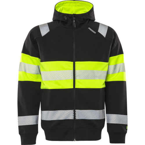 High vis hooded stretch sweatshirt jacket class 1 7532 GKC