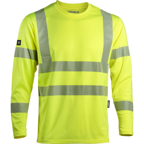 42481Y Yellow safety t-shirt, long sleeve