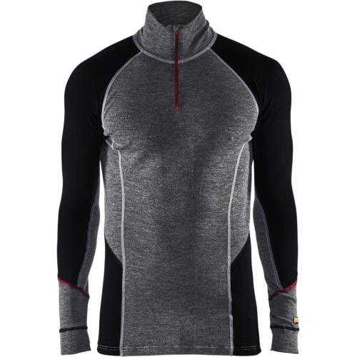 Bielizna top zapinany na suwak XWARM, 100% Merino