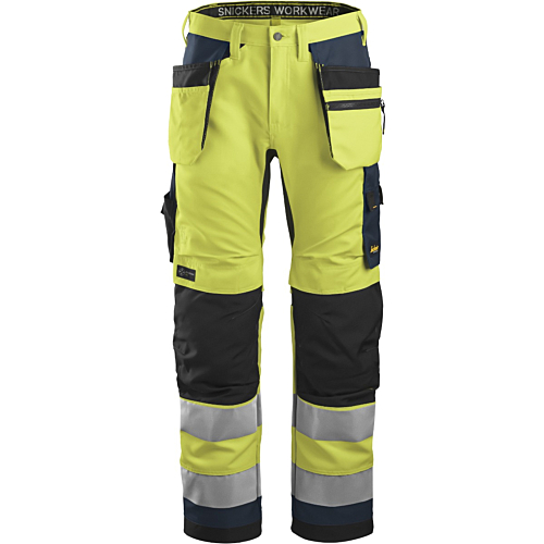 Spodnie robocze High-Vis + kieszenie kaburowe Klasa 2