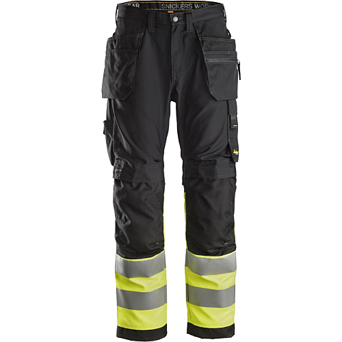 Spodnie robocze High-Vis + kieszenie kaburowe Klasa 1